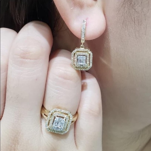 Genuine Diamonds in 14k gold - Picture 4 of 6